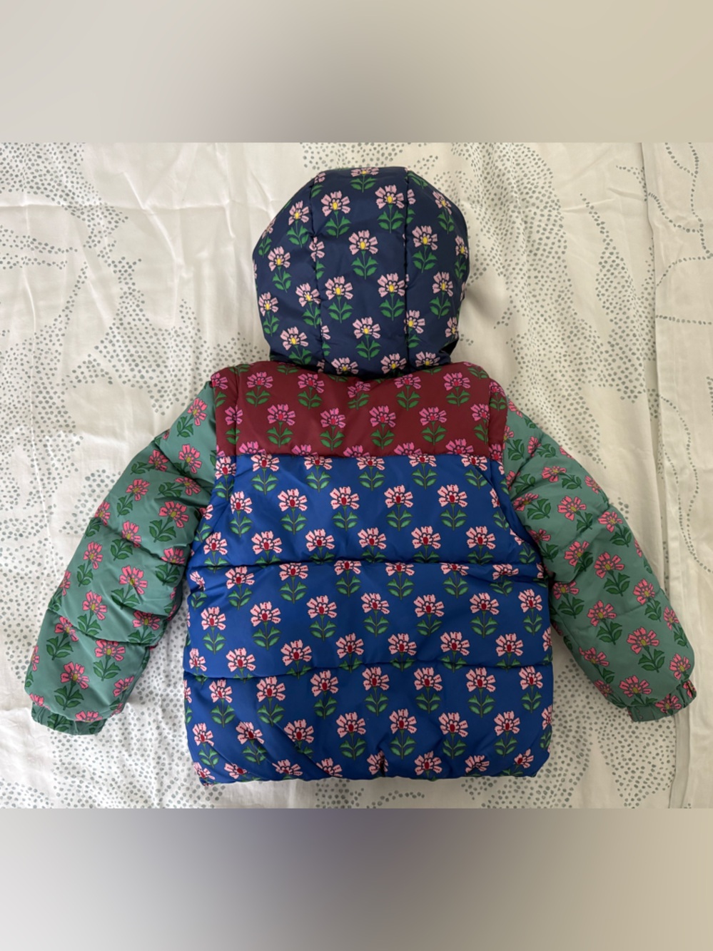 Mini Boden Kids Floral Puffer Jacket 4-5Y - Picture 5 of 9